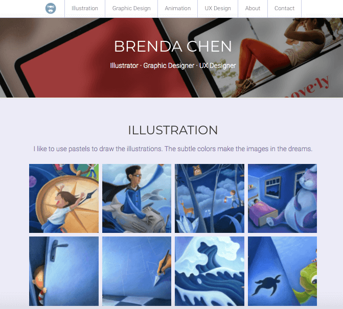 portfolio website built on a Strikingly template portfolio website built on a Strikingly template